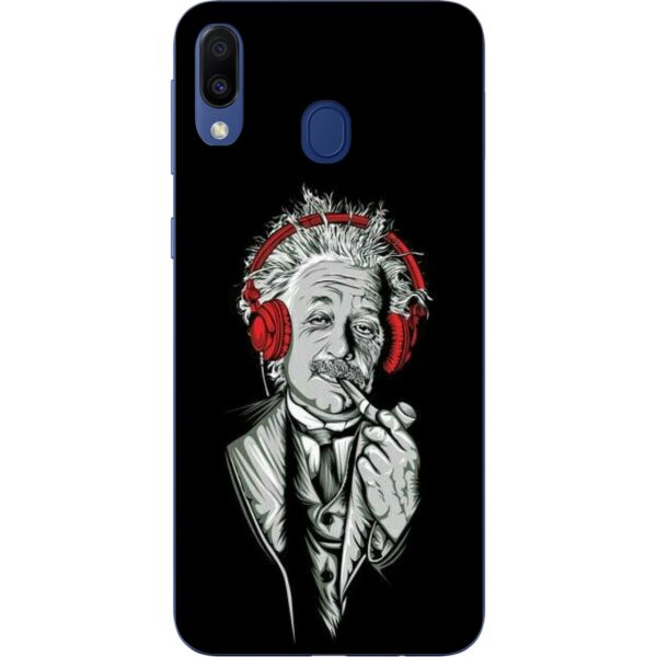 

Оригинальный силиконовый чехол бампер Casemarket для Samsung A40 2019 Galaxy A405F с картинкой Энштейн в наушниках