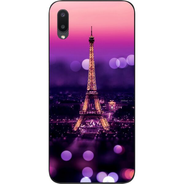

Оригинальный силиконовый чехол SMTT для Samsung A02 Galaxy A022 с картинкой Париж ночью