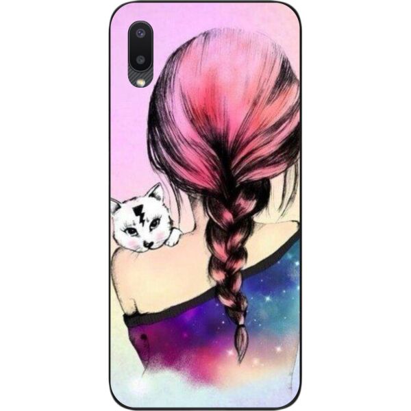 

Оригинальный бампер SMTT для Samsung A02 Galaxy A022 с картинкой Котик на плече