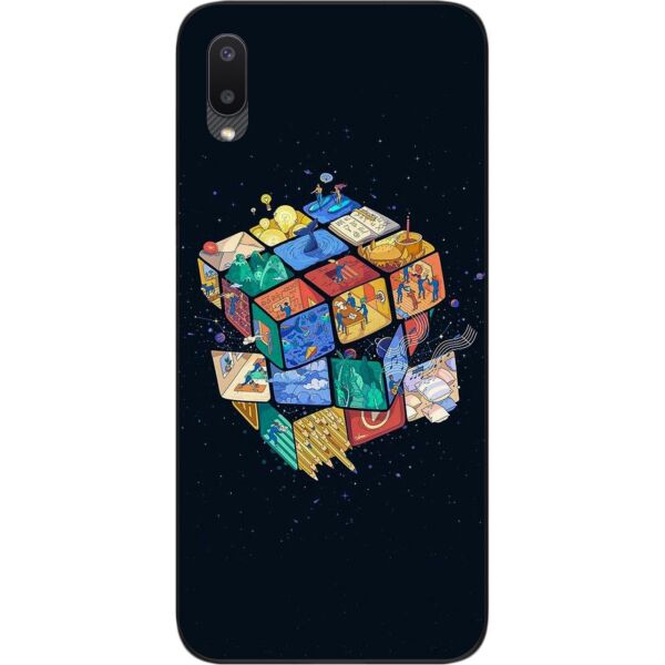 

Оригинальный бампер SMTT для Samsung A02 Galaxy A022 с картинкой Кубик