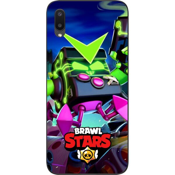 

Силиконовый чехол SMTT для Samsung A02 Galaxy A022 с картинкой Бравл Старс герой Вирусный 8 Бит