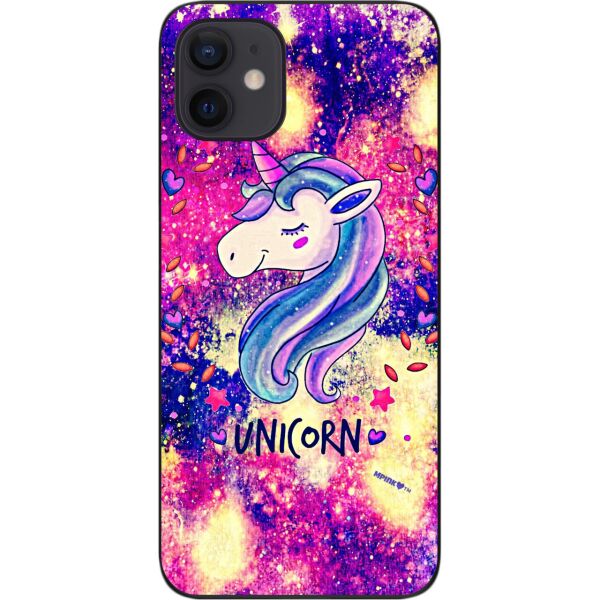 

Бампер силиконовый SMTT для iPhone 12 с рисунком Красивый единорог