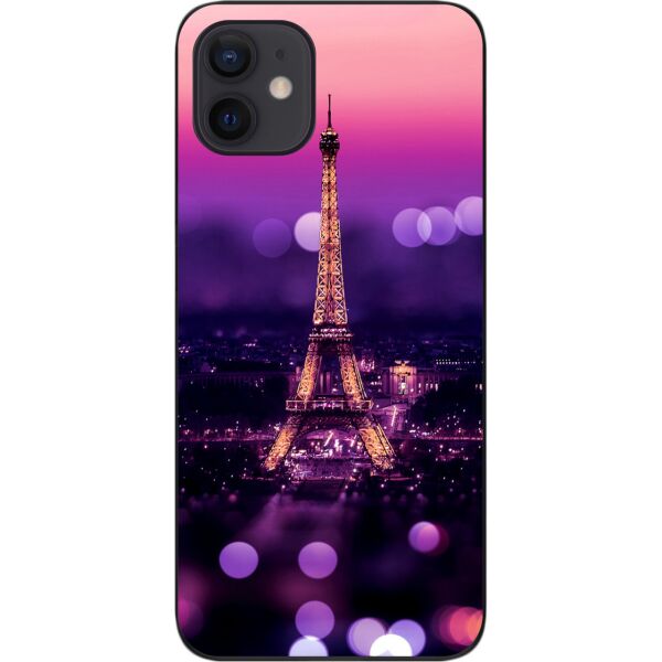 

Бампер силиконовый SMTT для iPhone 12 с рисунком Париж ночью