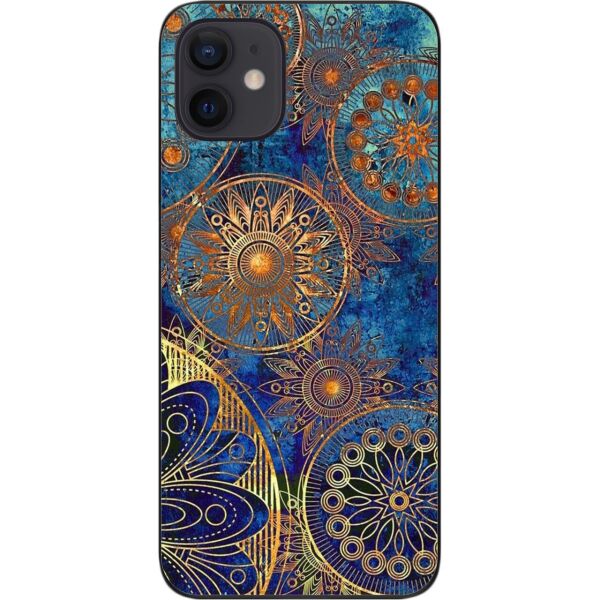 

Силиконовый чехол SMTT для iPhone 12 с картинкой Круги винтаж