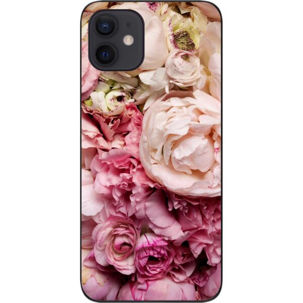 

Силиконовый чехол SMTT для iPhone 12 с картинкой Пионы