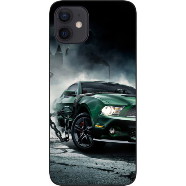 

Силиконовый чехол SMTT для iPhone 12 с картинкой Мустанг