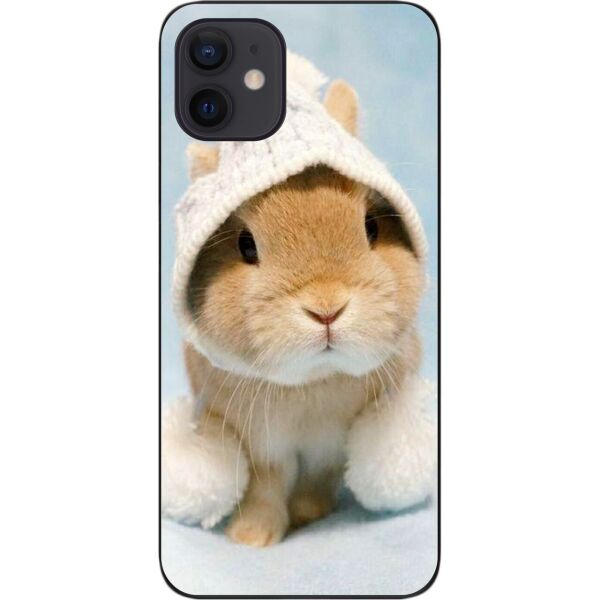 

Силиконовый бампер SMTT для iPhone 12 с изображением Зайка в шапке