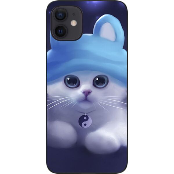 

Силиконовый бампер SMTT для iPhone 12 с изображением Котик