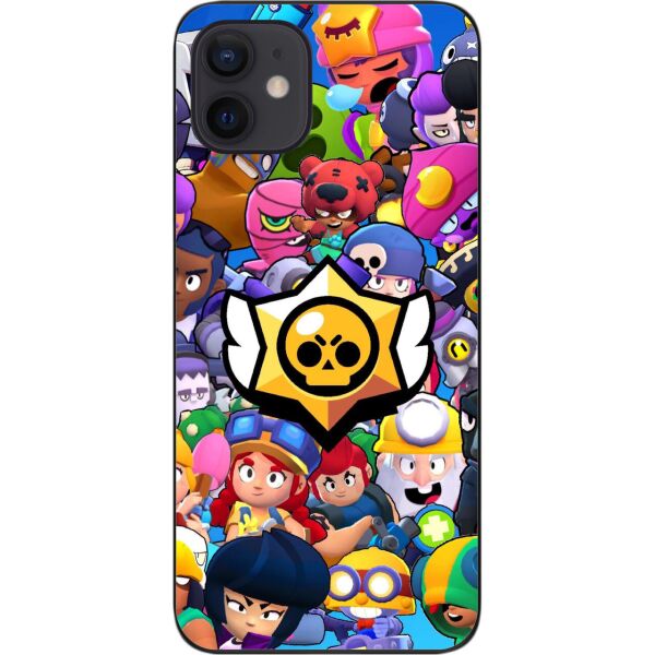 

Силиконовый бампер SMTT для iPhone 12 с изображением Бравл Старс герои