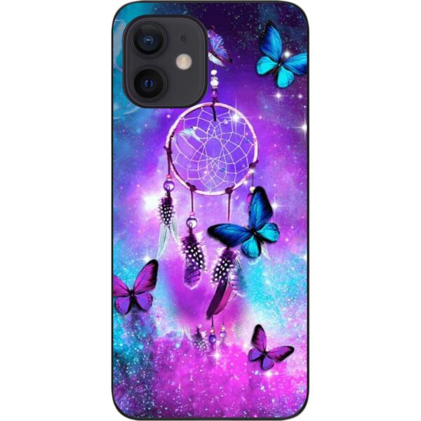 

Бампер силиконовый SMTT для iPhone 12 mini с рисунком Бабочки и оберег