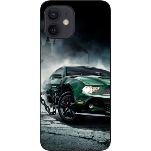 

Силиконовый чехол SMTT для iPhone 12 mini с картинкой Мустанг
