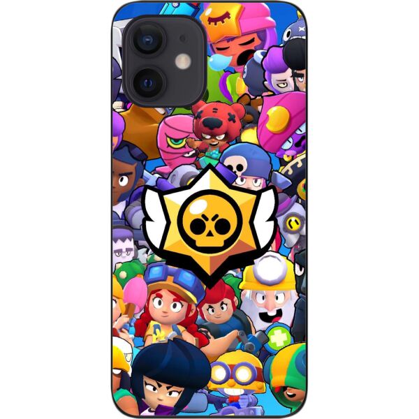 

Силиконовый бампер SMTT для iPhone 12 mini с изображением Бравл Старс герои