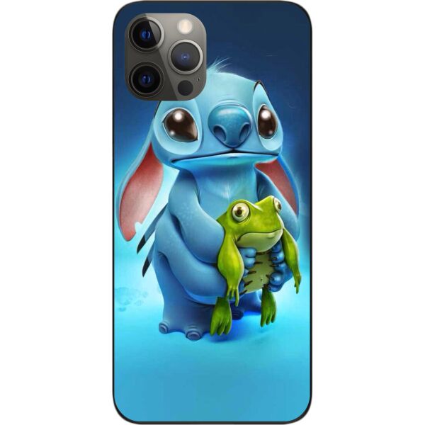 

Бампер силиконовый SMTT для iPhone 12 Pro с рисунком Стич с лягушкой