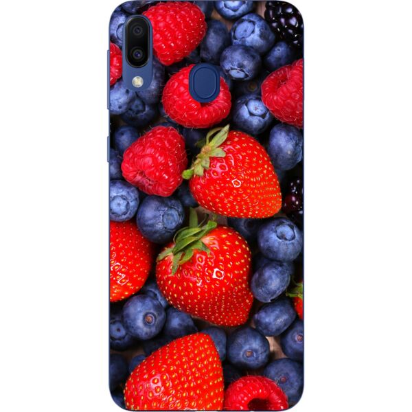 

Оригинальный силиконовый бампер чехол Casemarket для Samsung Galaxy A20 с картинкой Ягодный микс
