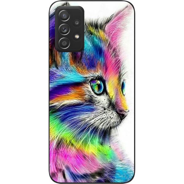 

Силиконовый бампер SMTT для Samsung A52 Galaxy A525F с изображением Разноцветный кот