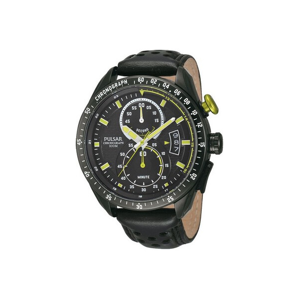 

Часы Pulsar PW4009X1 Herrenuhr Chronograph schwarz gruen 10 ATM