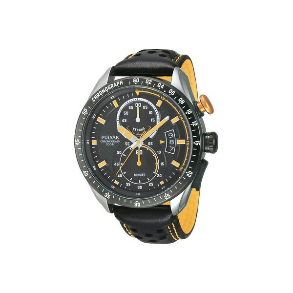 

Часы Pulsar PW4007X1 Herrenuhr Chronograph schwarz gelb 10 ATM