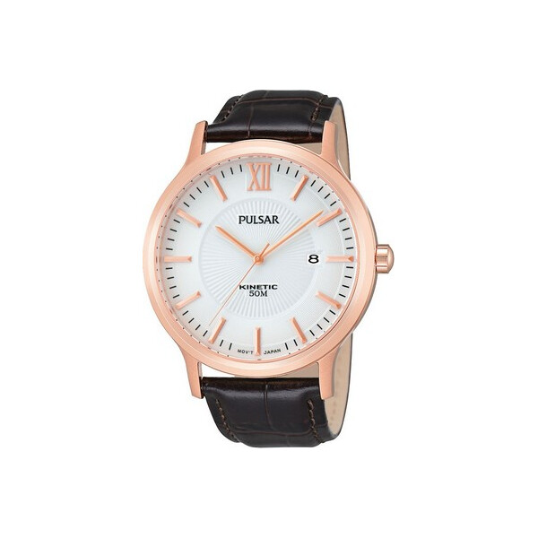 

Часы Pulsar PAR184X1 Herrenuhr rosegold braun Kinetic 5 ATM