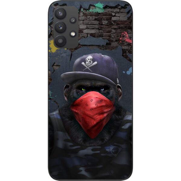 

Бампер силиконовый SMTT для Samsung A32 Galaxy A325 с рисунком Обезьяна в кепке