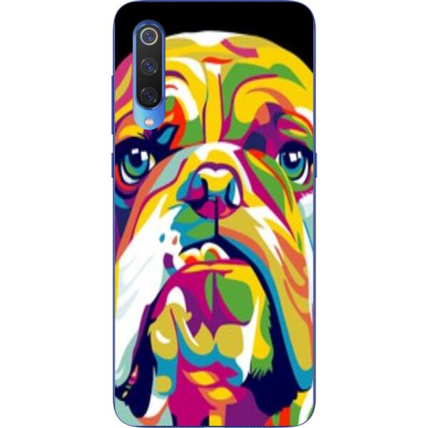 

Оригинальный силиконовый бампер чехол Casemarket для Xiaomi Mi 9 SE с картинкой Красочный пес