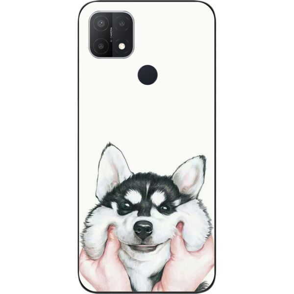 

Бампер силиконовый SMTT для OPPO A15s с рисунком Хаски