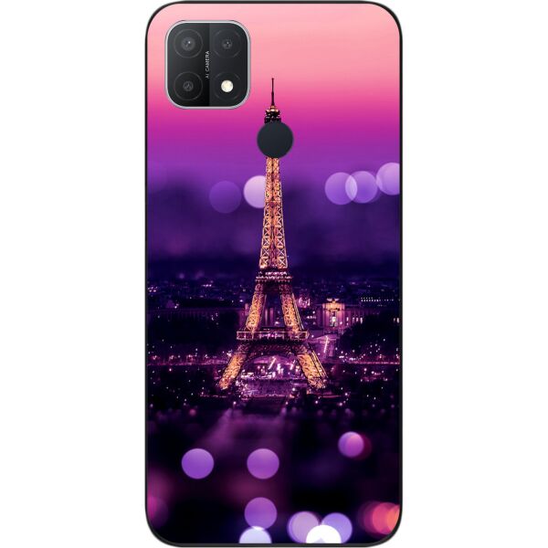 

Оригинальный силиконовый чехол SMTT для OPPO A15s с картинкой Париж ночью