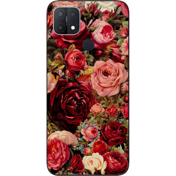 

Чехол силиконовый SMTT для OPPO A15s с картинкой Пионы