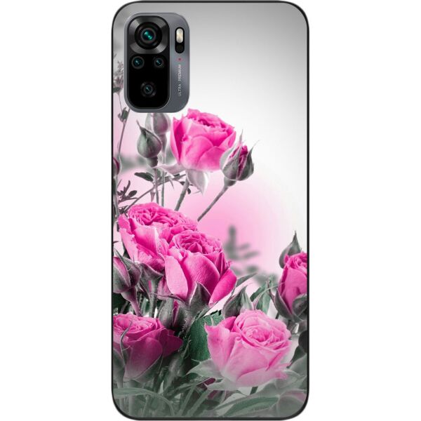 

Силиконовый бампер SMTT для Xiaomi Redmi Note 10 с изображением Розовые розы