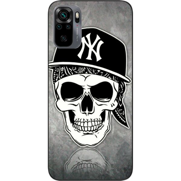 

Чехол силиконовый SMTT для Xiaomi Redmi Note 10 с картинкой Череп в кепке