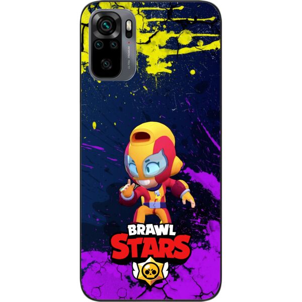 

Силиконовый чехол SMTT для Xiaomi Redmi Note 10 с картинкой Бравл Старс герой Макс