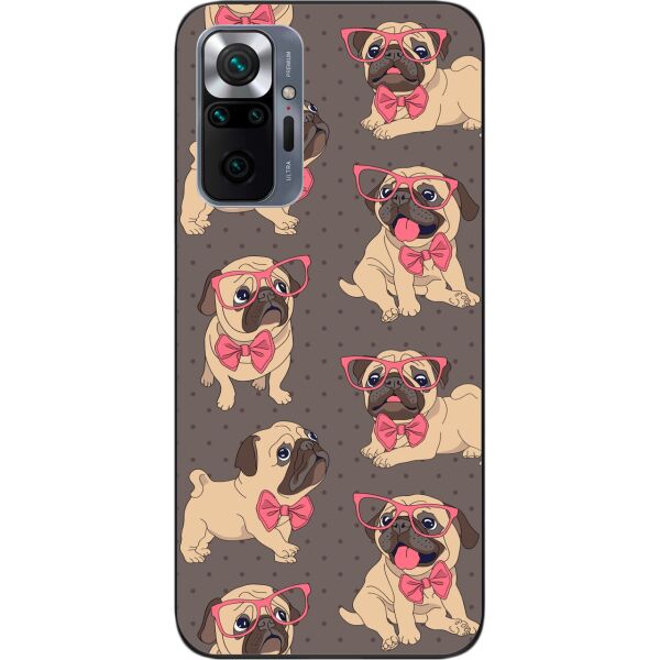 

Бампер силиконовый SMTT для Xiaomi Redmi Note 10 Pro с рисунком Мопсики