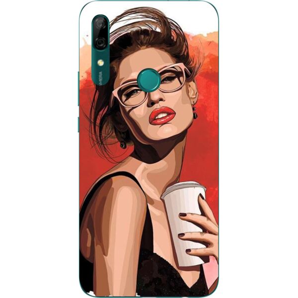 

Силиконовый бампер Casemarket с изображением для Huawei P Smart Z Леди в очках