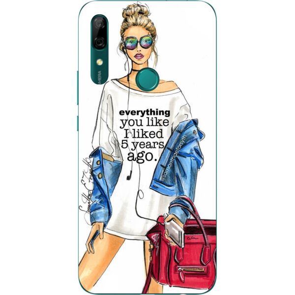 

Силиконовый бампер Casemarket с изображением для Huawei P Smart Z Стильная блондинка