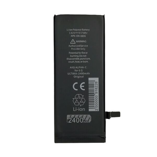 

Акумулятор Alpha-C Ultima для iPhone 6 (2400mAh)