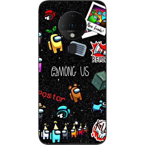 

Силиконовый чехол SMTT для Tecno Spark 6 с картинкой Among Us Найди меня