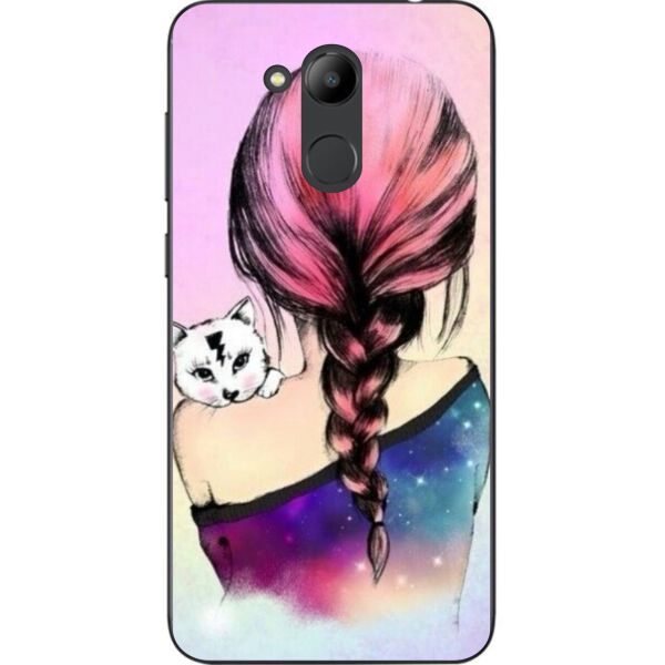

Оригинальный силиконовый чехол Casemarket для Huawei Honor 6C Pro с картинкой Котик на плече