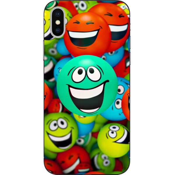 

Чехол Casemarket с картинкой силиконовый для Iphone X Яркие смайлы