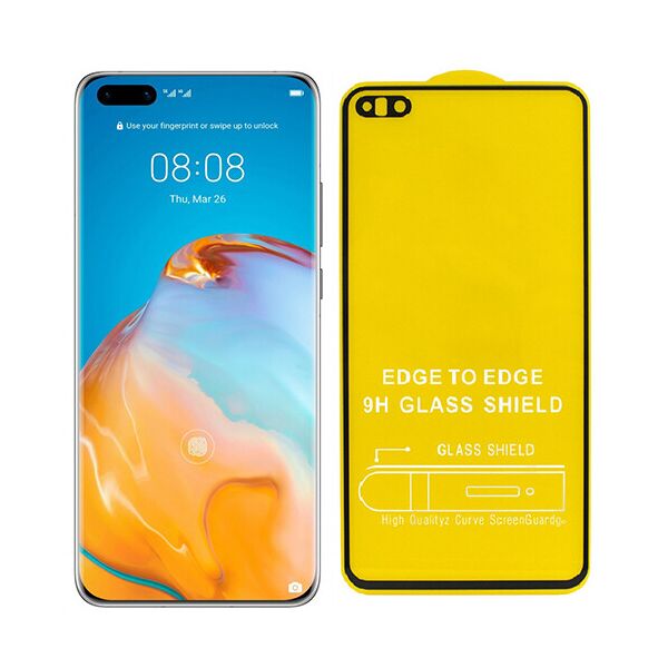 

Захисне скло Glass Full Glue для Huawei P40 (ANA-NX9) (Чорний)