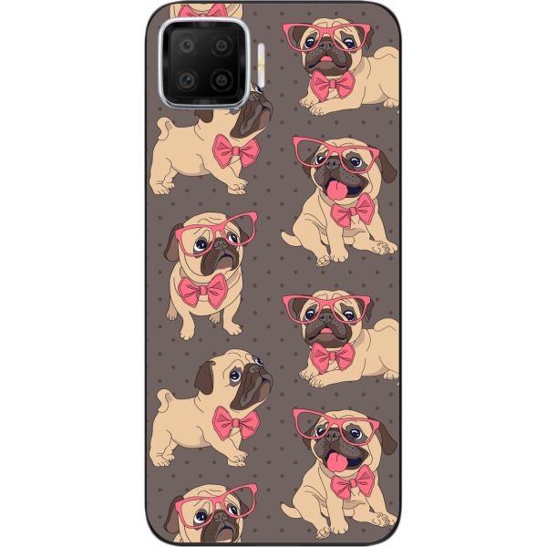 

Бампер силиконовый SMTT для OPPO A73 с рисунком Мопсики