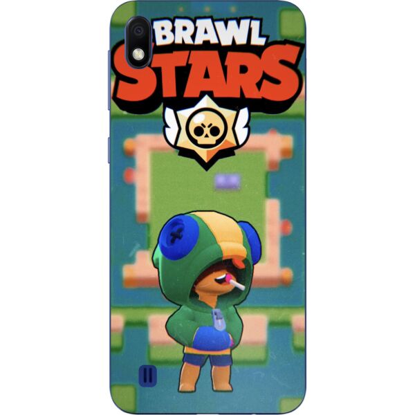 

Чехол силиконовый Casemarket для Samsung A10 2019 Galaxy A105F с картинкой Игра Brawl Stars Леон