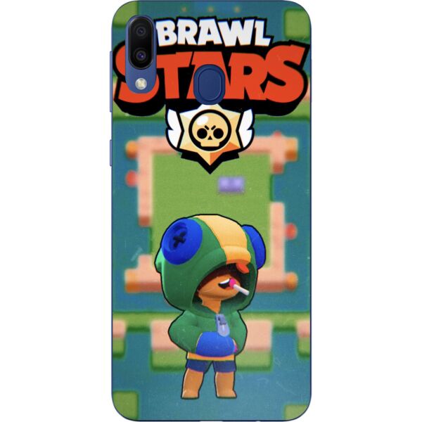 

Чехол силиконовый Casemarket для Samsung Galaxy A20 с картинкой Игра Brawl Stars Леон