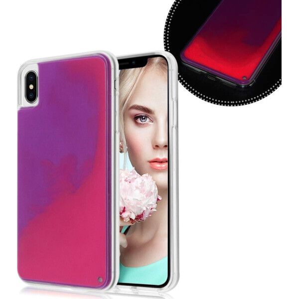

Чехол накладка xCase для iPhone X/XS Neon Case rose red