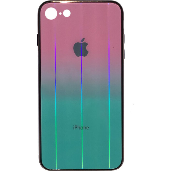 

Чехол накладка xCase на iPhone 7/8 Glass Shine Case Logo pink mint