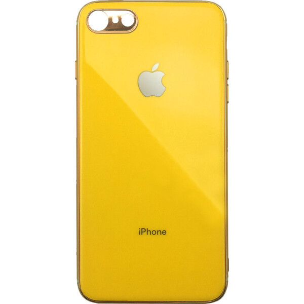 

Чехол накладка xCase на iPhone 6 Plus/6s Plus Glass Silicone Case Logo yellow