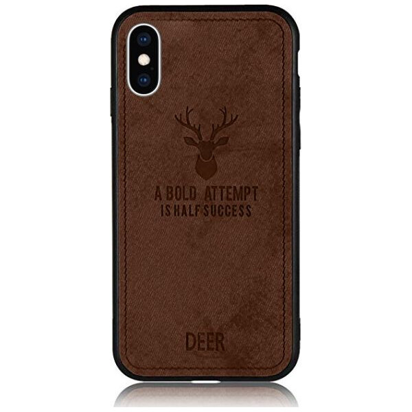 

Чехол накладка xCase для iPhone X/XS Soft deer brown