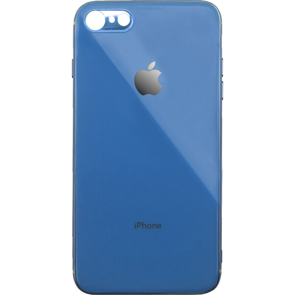 

Чехол накладка xCase на iPhone 6 Plus/6s Plus Glass Silicone Case Logo blue