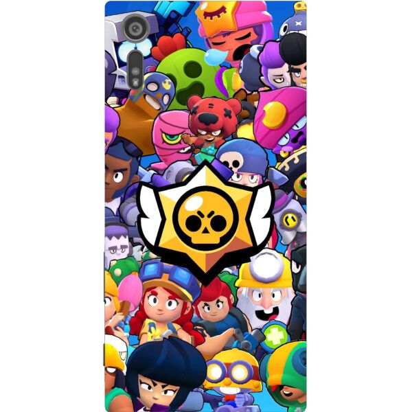 

Чехол силиконовый Casemarket для Sony Xperia XZ f8332 с картинкой Игра Brawl Stars Герои