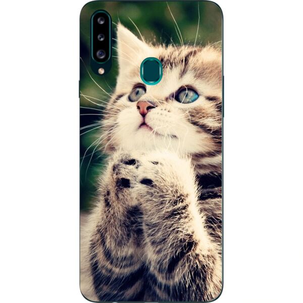 

Чехол силиконовый Casemarket с картинкой для Samsung A20s Galaxy A207F Милый котенок