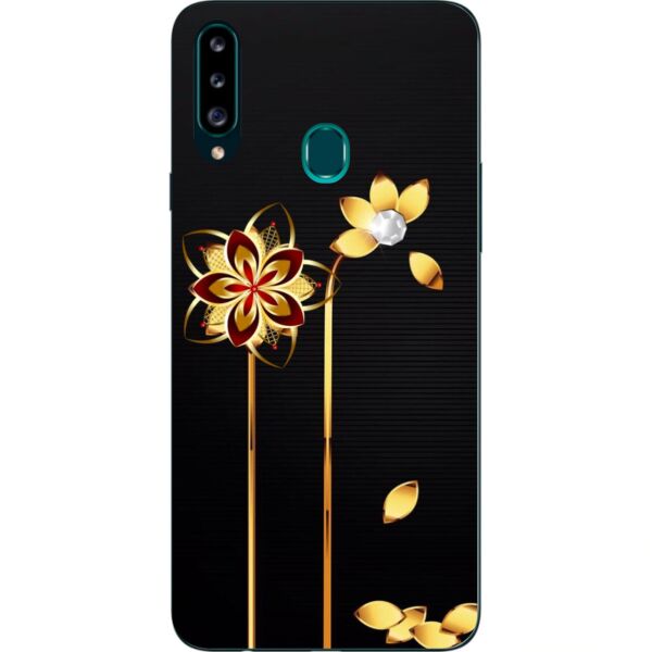 

Чехол силиконовый Casemarket с картинкой для Samsung A20s Galaxy A207F Золотые цветы