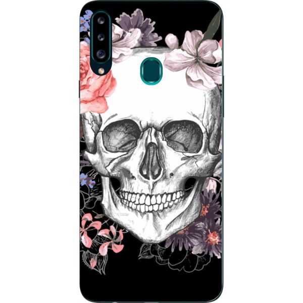 

Силиконовый чехол Casemarket для Samsung A20s Galaxy A207F с картинкой Череп в цветах